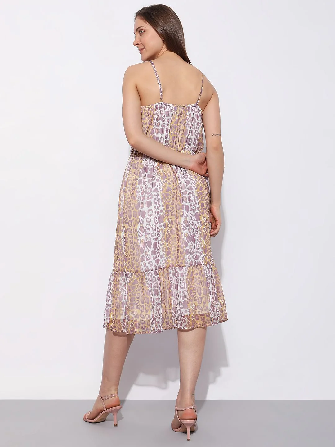Multi-Coloured Animal Print Dress - Image 4
