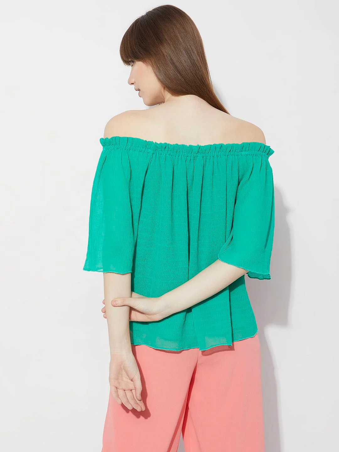 Green Off-Shoulder Top - Image 4
