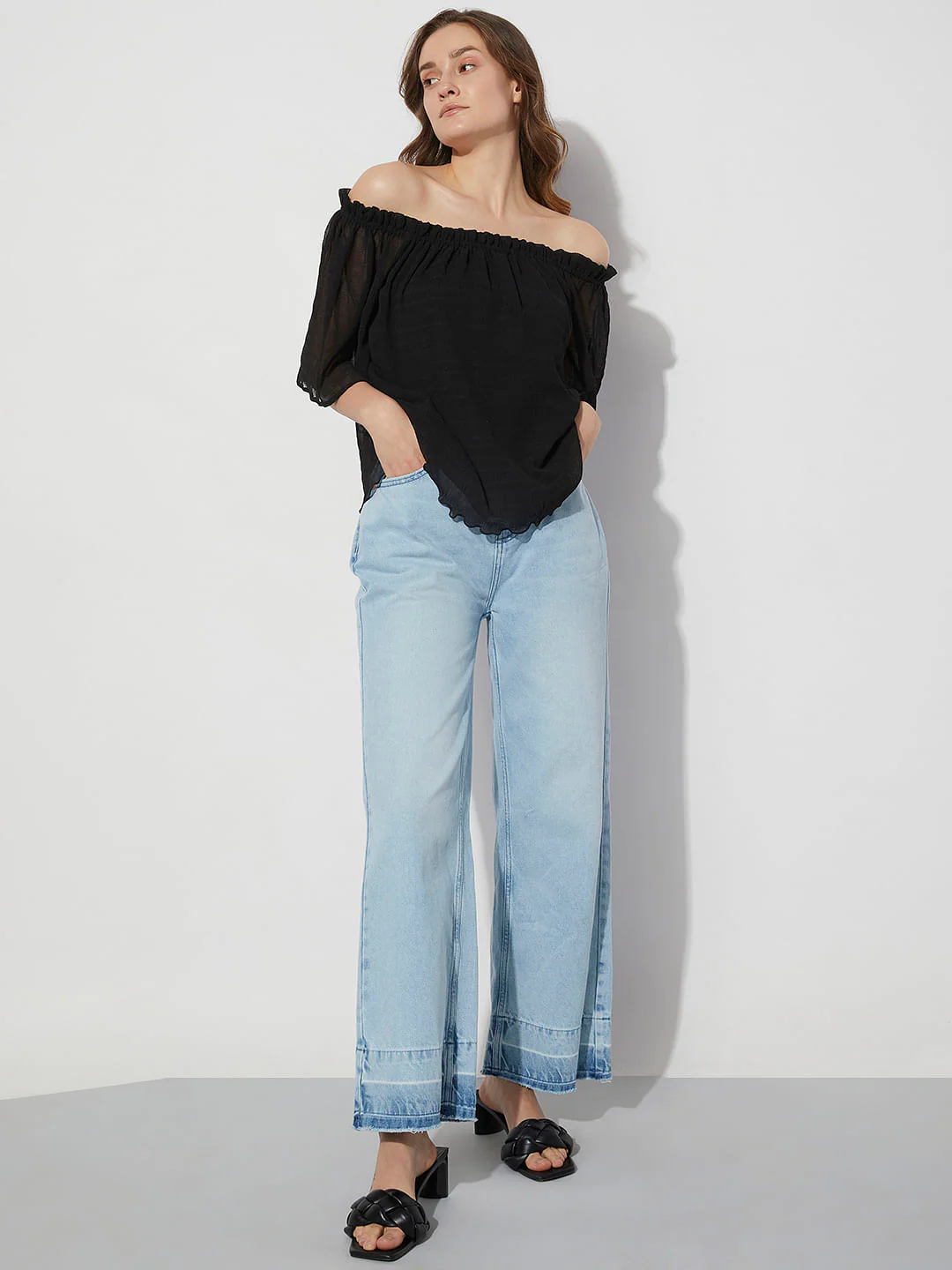 Black Off-Shoulder Top - Image 5