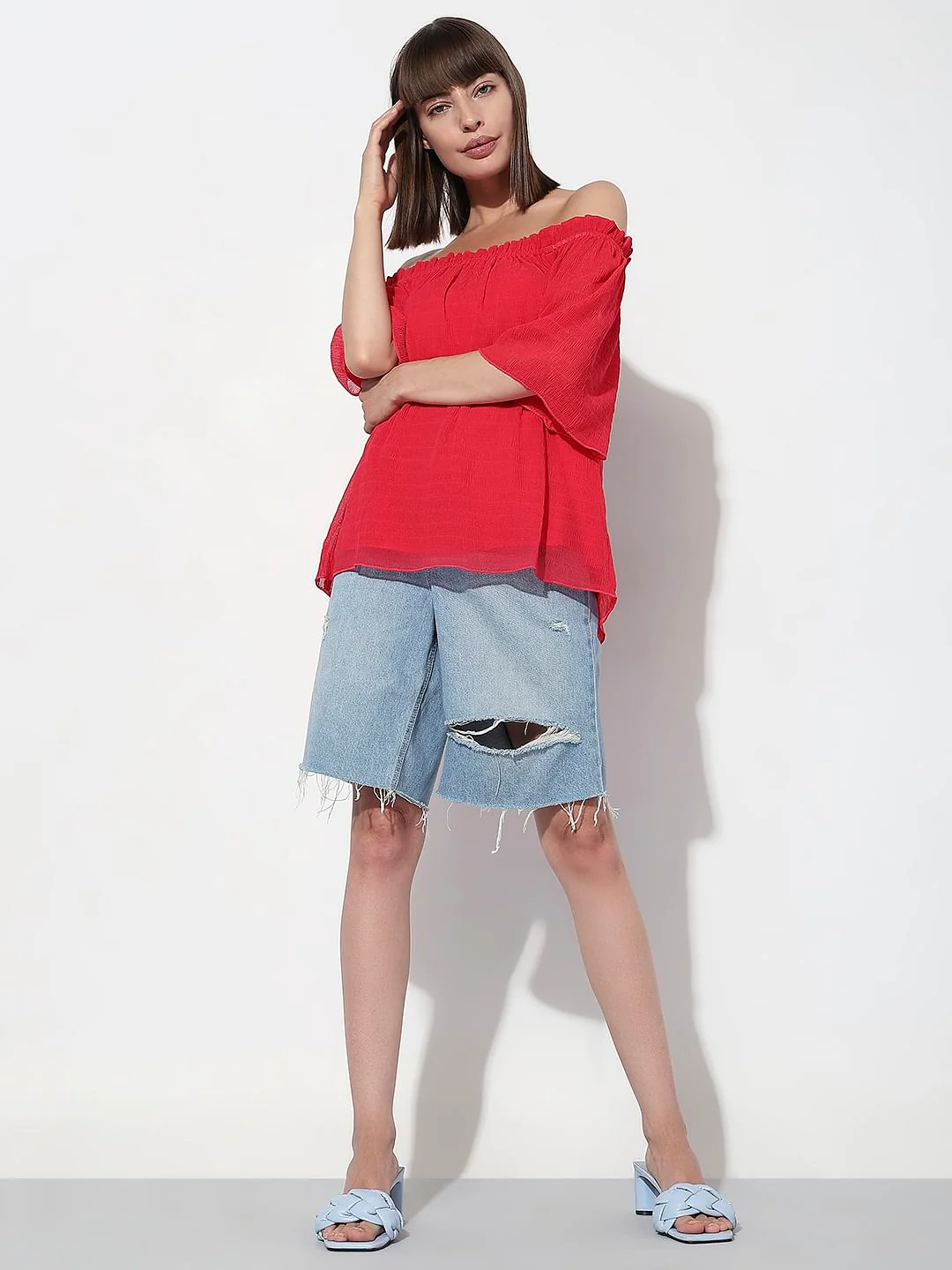 Red Off-Shoulder Top - Image 5