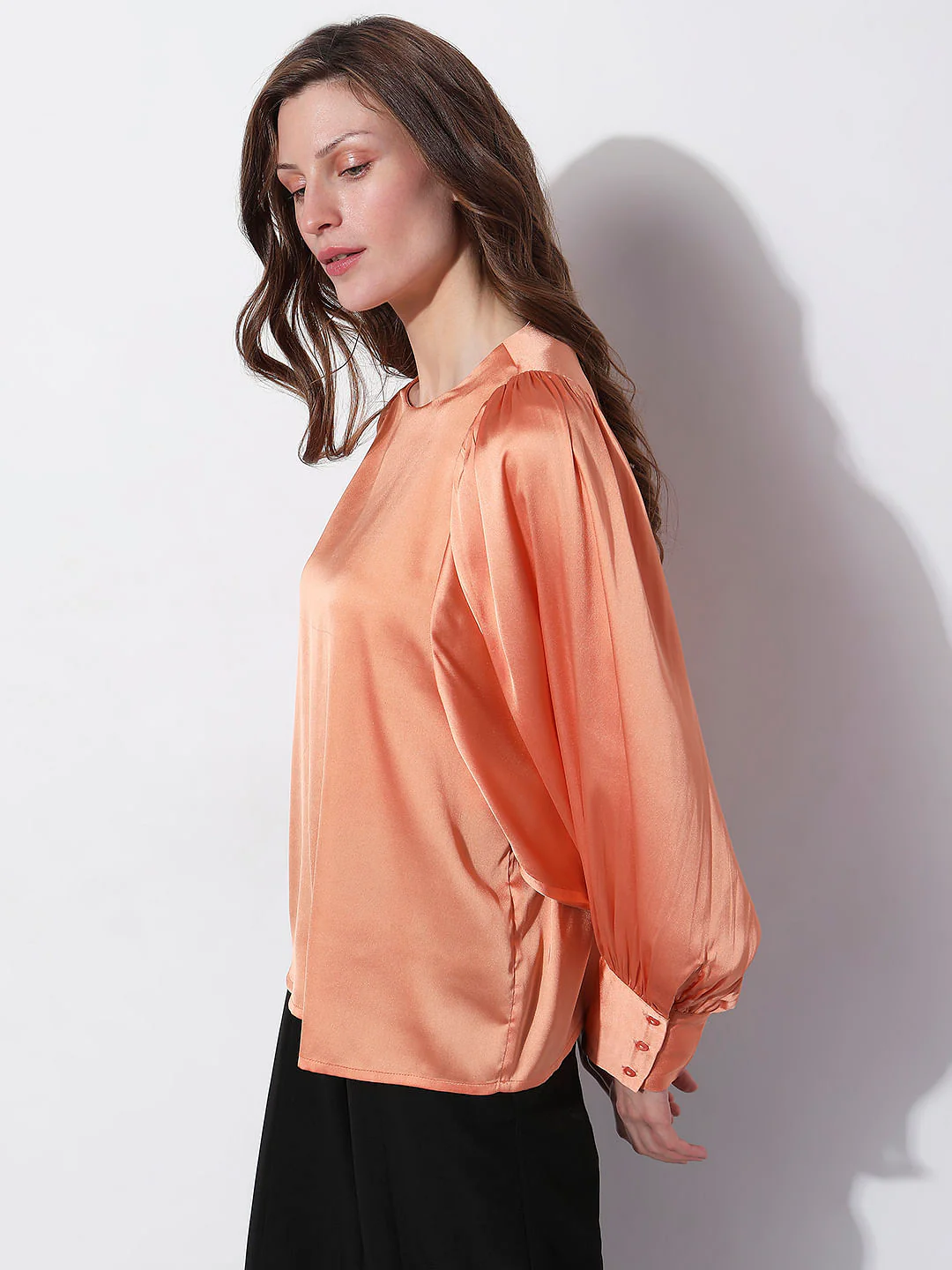 Orange Batwing Sleeves Top - Image 3