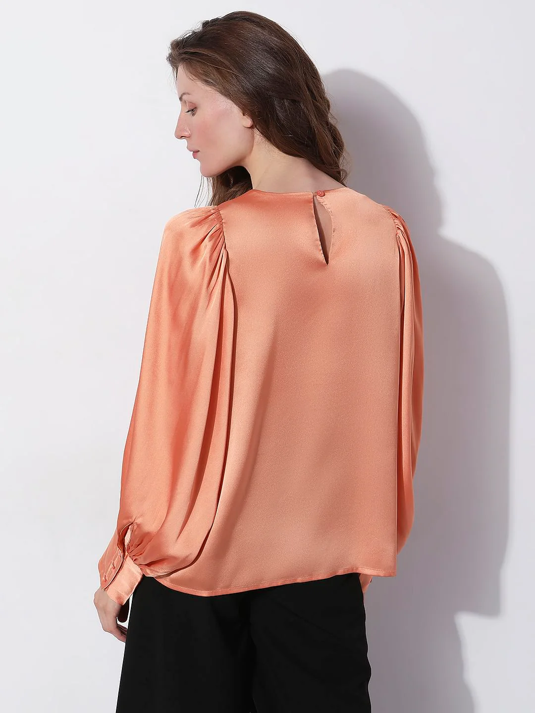 Orange Batwing Sleeves Top - Image 4