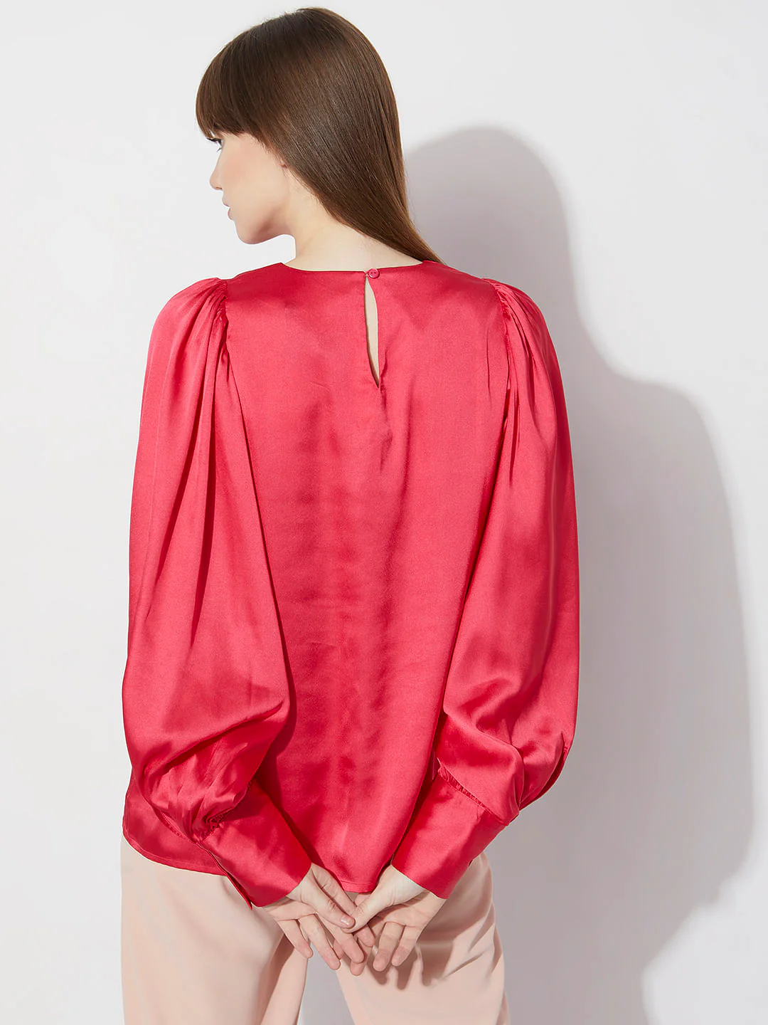 Magenta Batwing Sleeves Top - Image 4