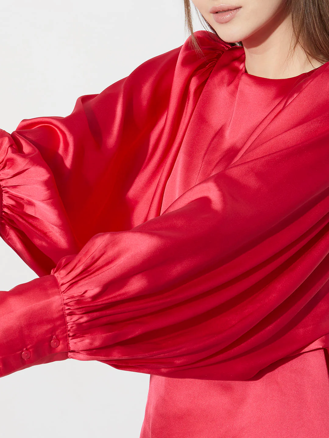 Magenta Batwing Sleeves Top - Image 6