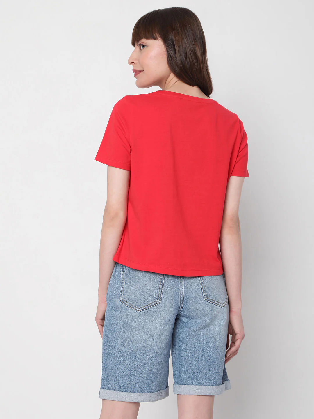 Red Text Print T-Shirt - Image 4