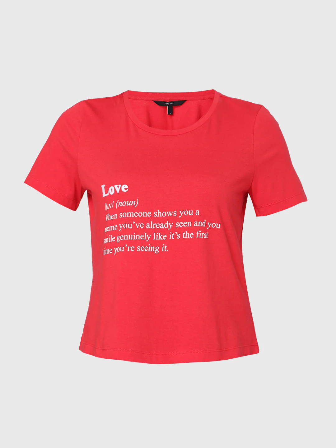 Red Text Print T-Shirt - Image 7
