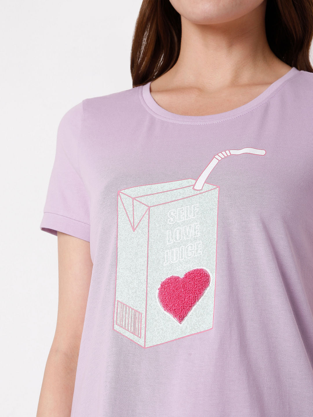 Lavender Graphic Print T-Shirt - Image 6