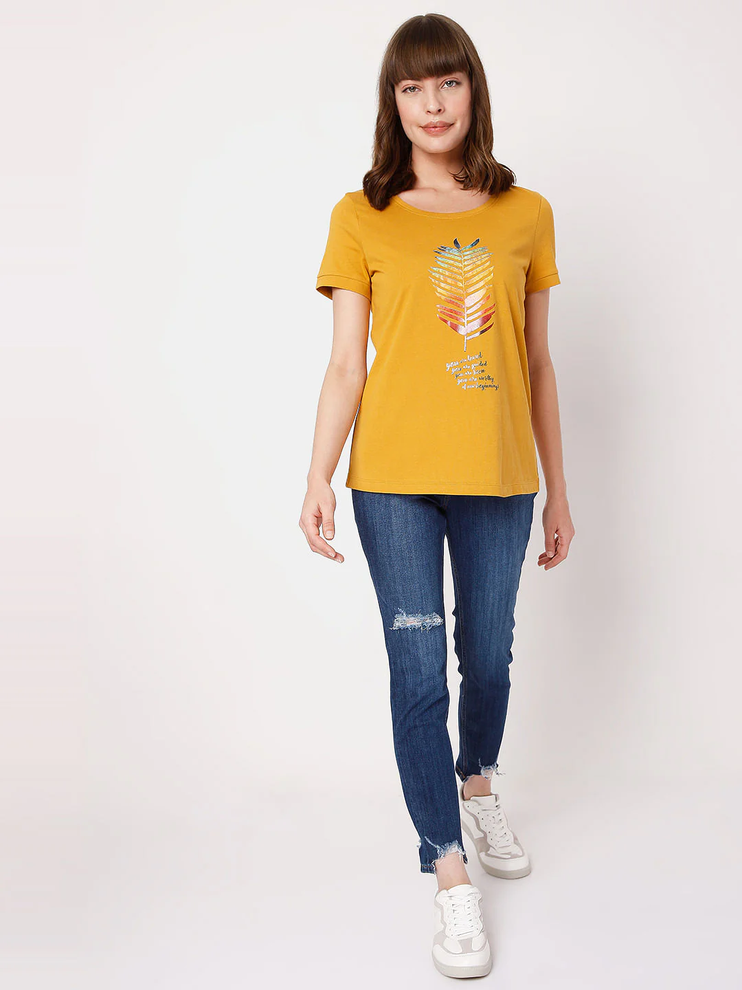 Mustard Graphic Print T-Shirt - Image 5