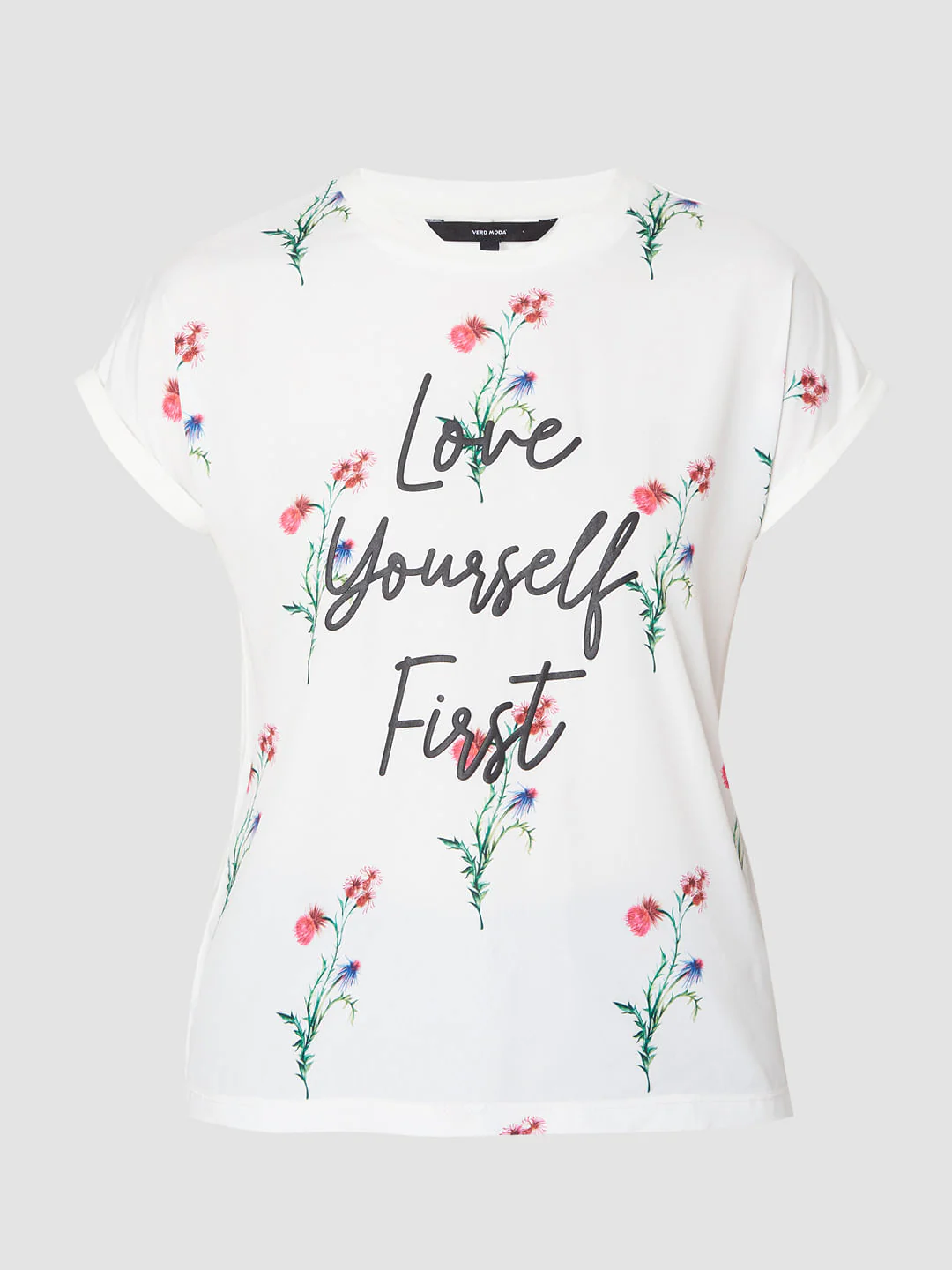 White Floral T-Shirt - Image 7