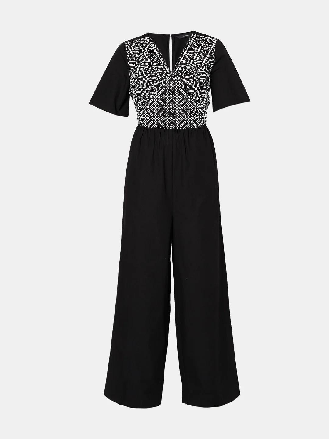 Black Embroidered Jumpsuit - Image 6