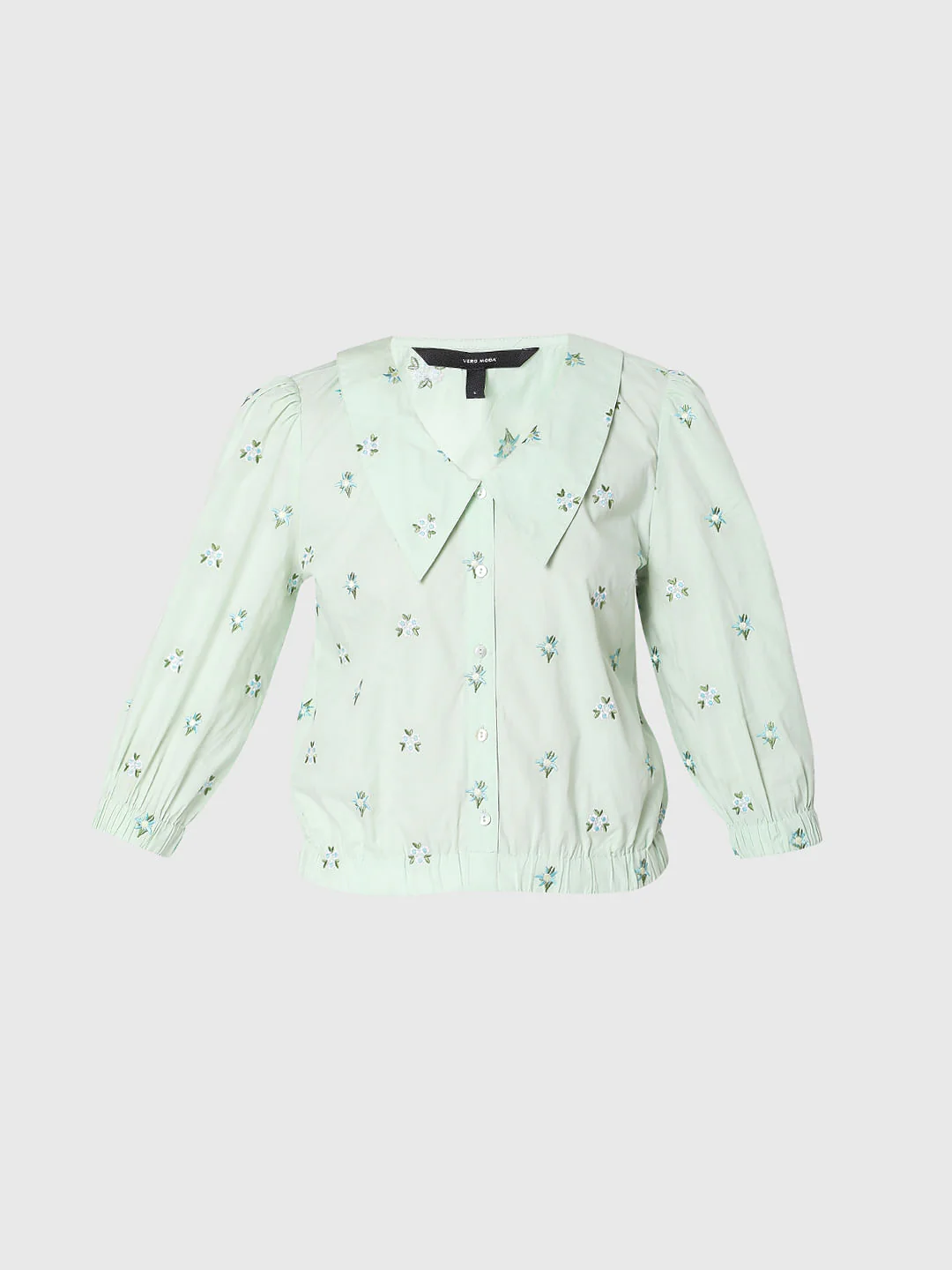 Green Floral Embroidered Top - Image 6