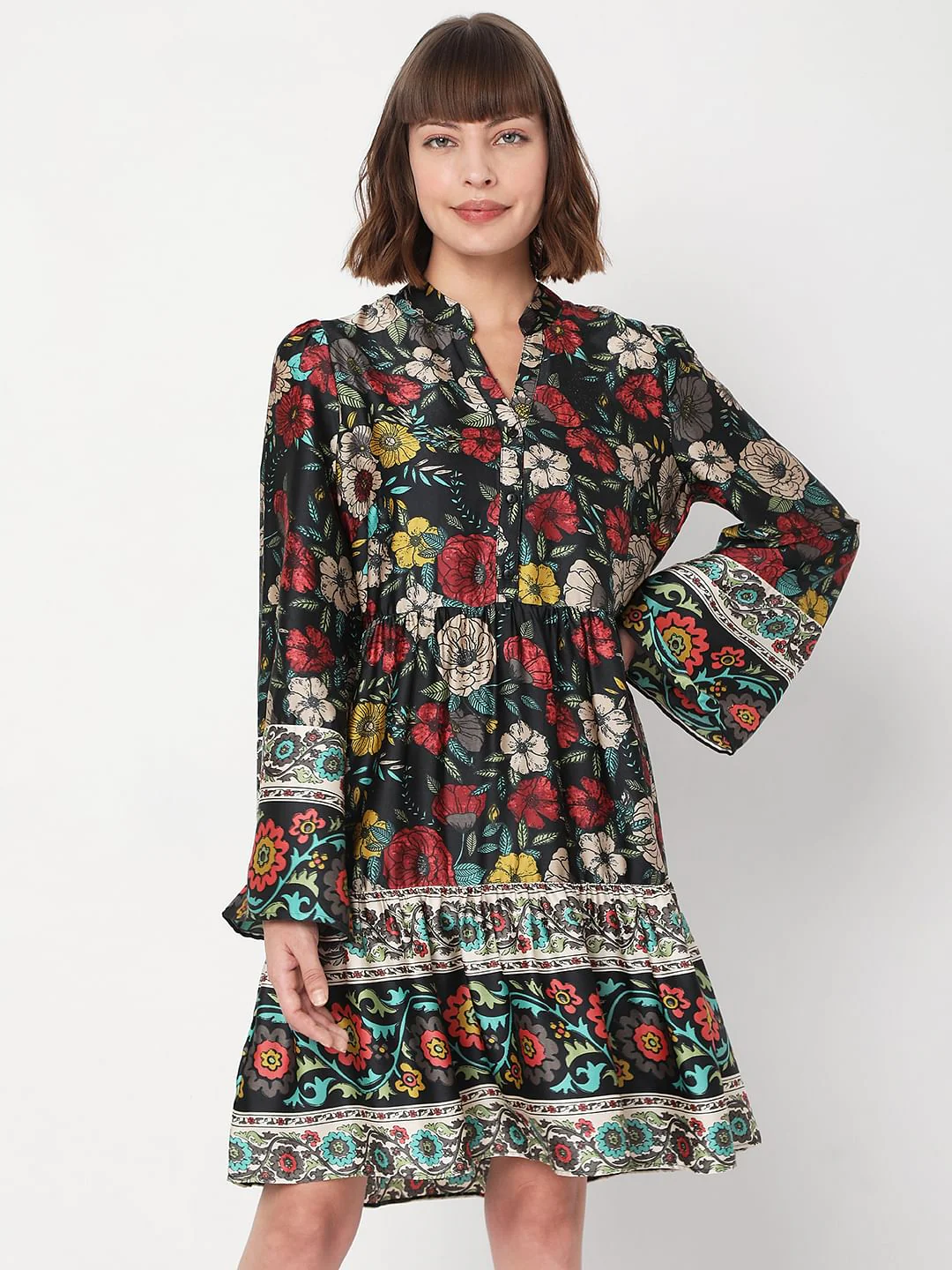 Black Floral Dress - Image 2