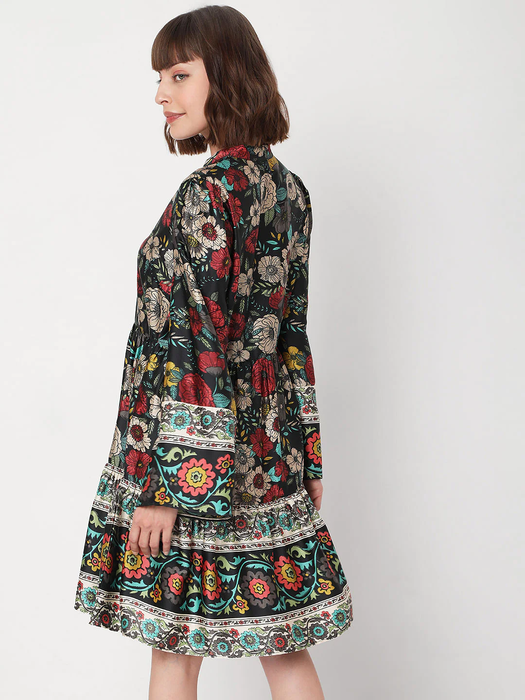 Black Floral Dress - Image 4