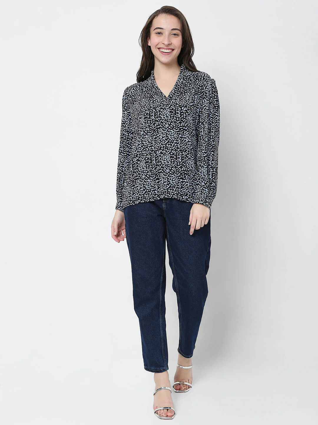 Black All Over Print Top - Image 5