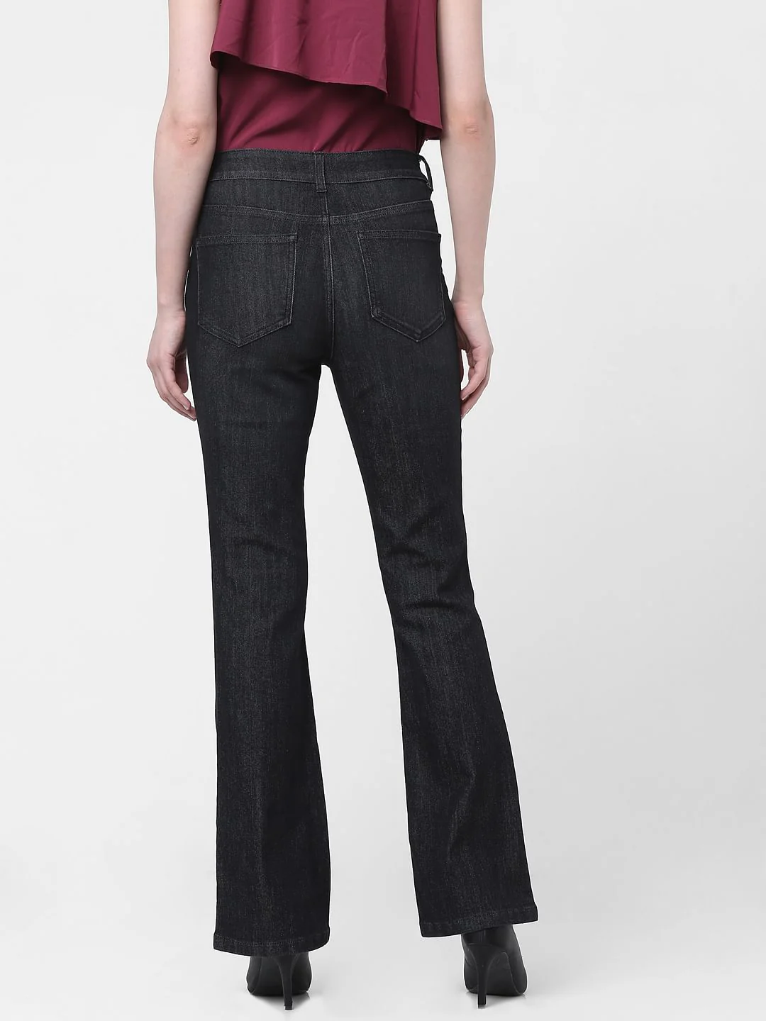 Black Mid Rise Petra Bootcut Jeans - Image 3