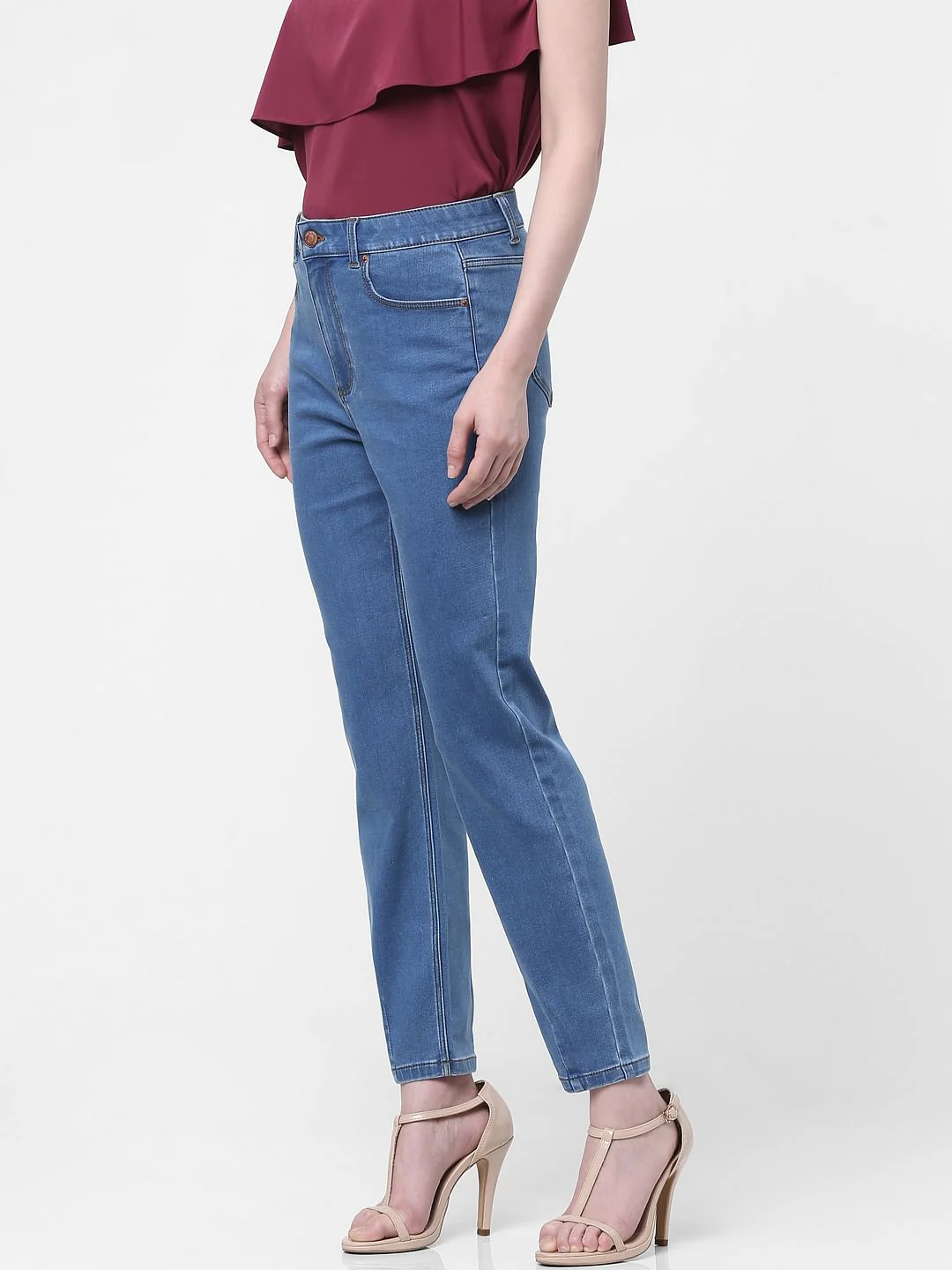 Blue High Rise Slim Jeans - Image 2