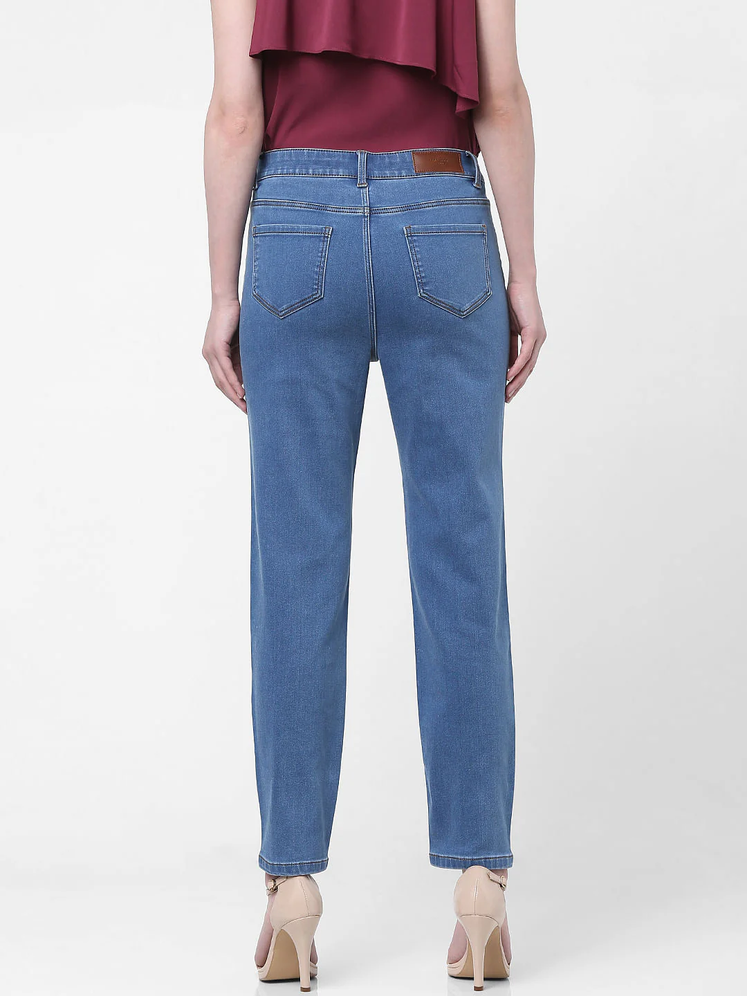 Blue High Rise Slim Jeans - Image 3