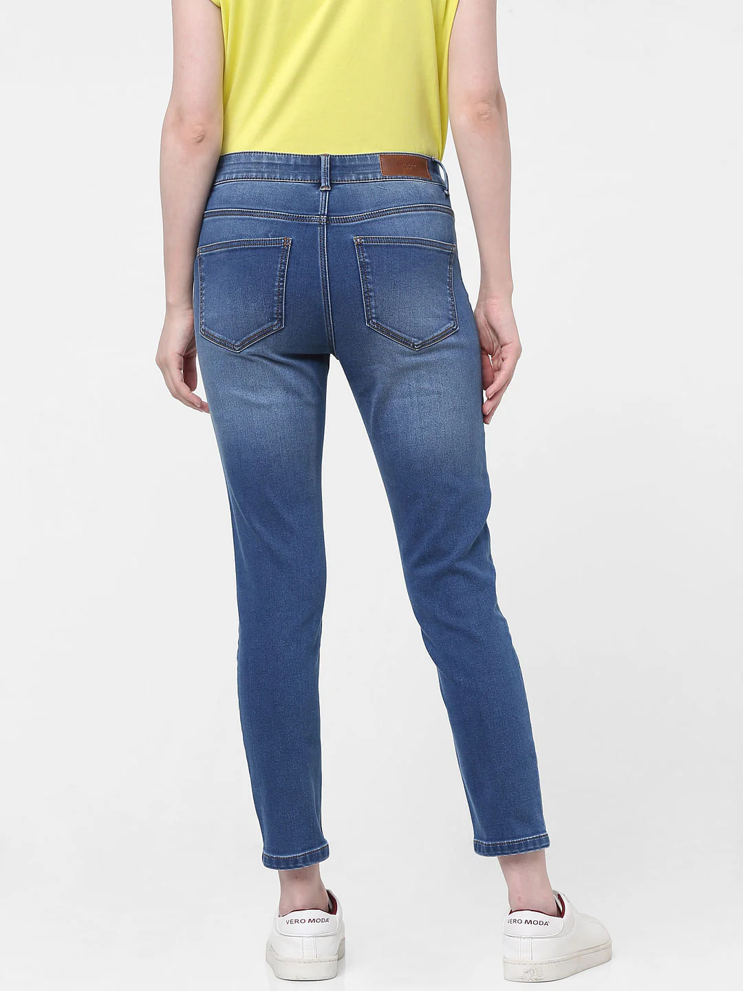 Blue Mid Rise Wendy Skinny Jeans - Image 3