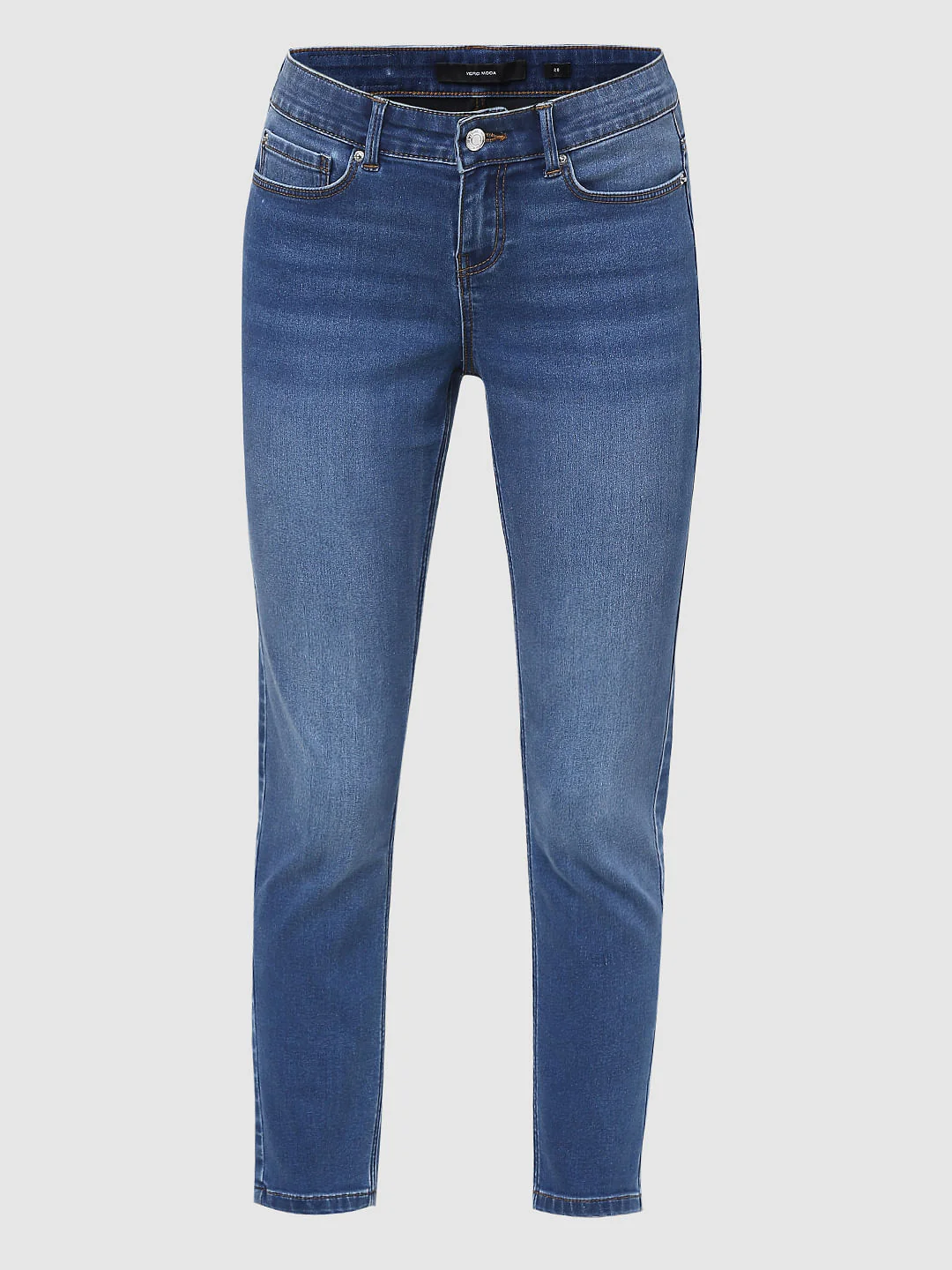 Blue Mid Rise Wendy Skinny Jeans - Image 6