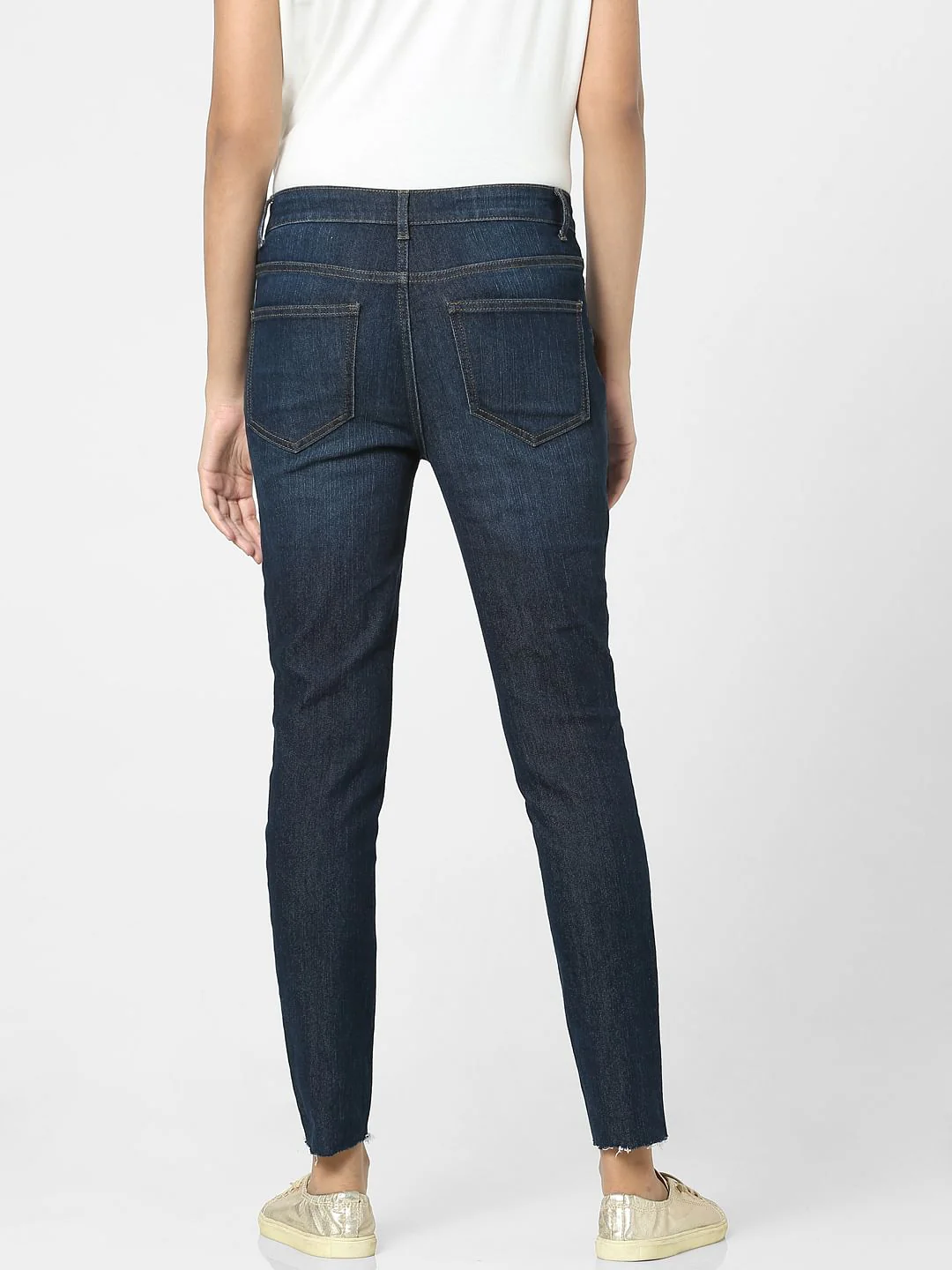 Blue Mid Rise Wendy Skinny Jeans - Image 3