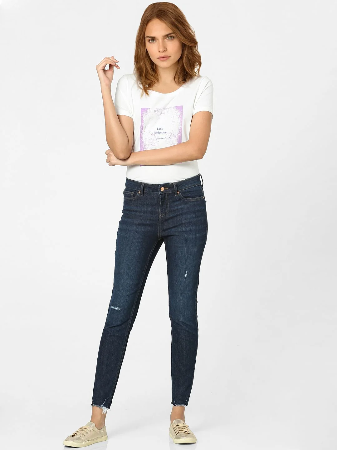 Blue Mid Rise Wendy Skinny Jeans - Image 4