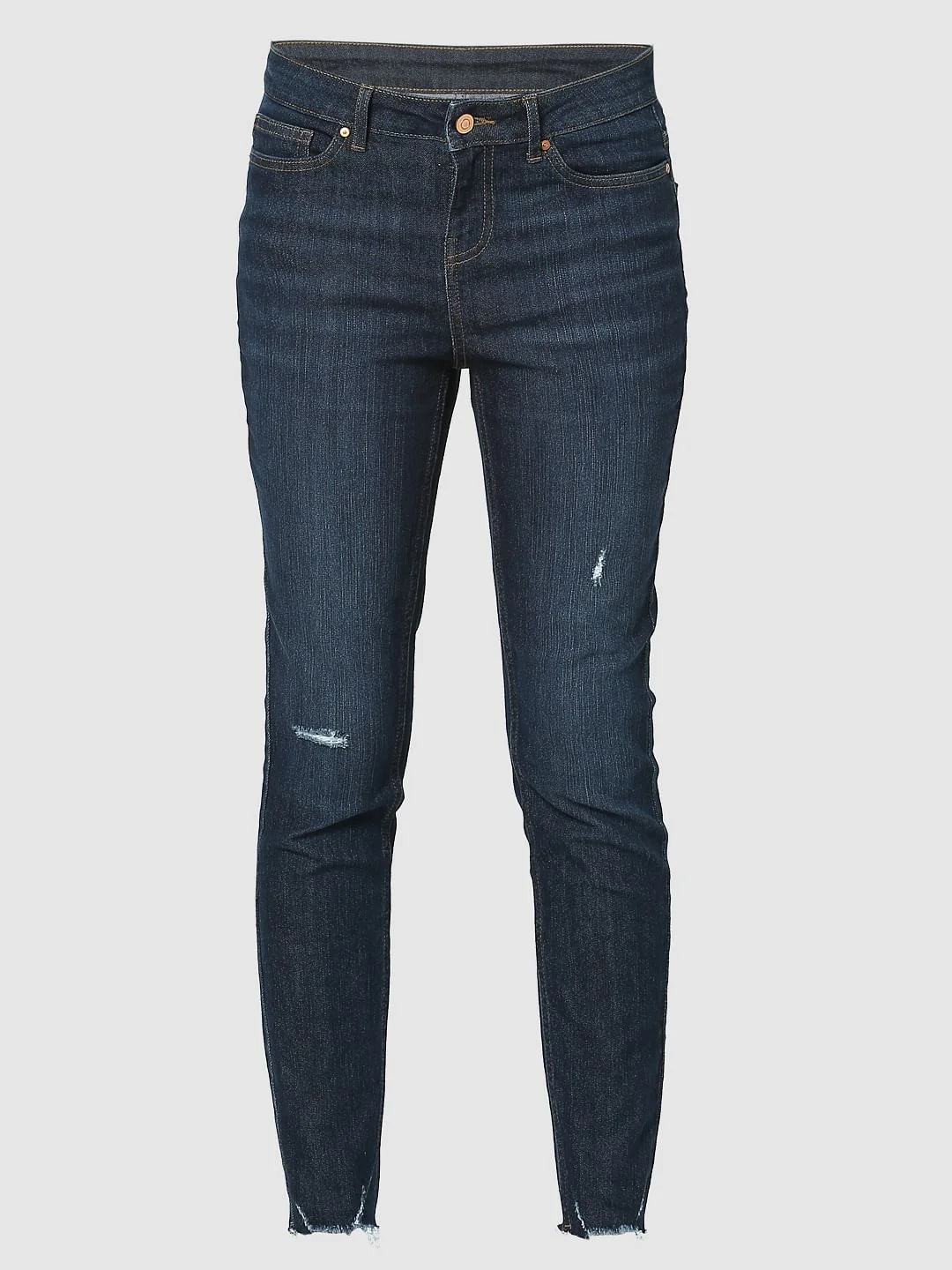 Blue Mid Rise Wendy Skinny Jeans - Image 6