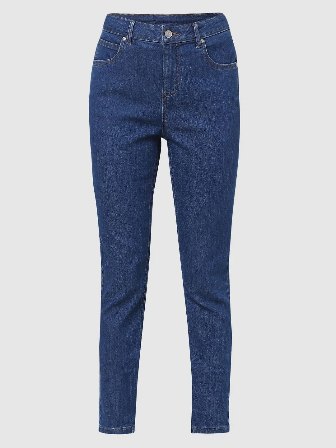 Blue Mid Rise Wendy Skinny Jeans - Image 6