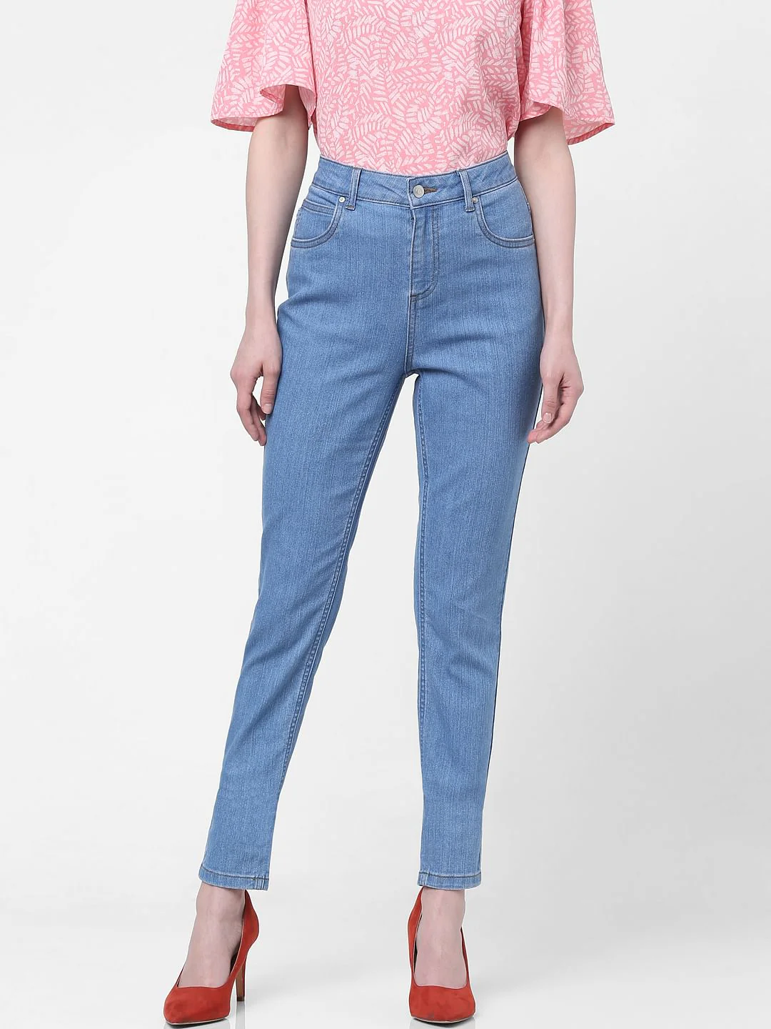 Light Blue Mid Rise Wendy Skinny Jeans