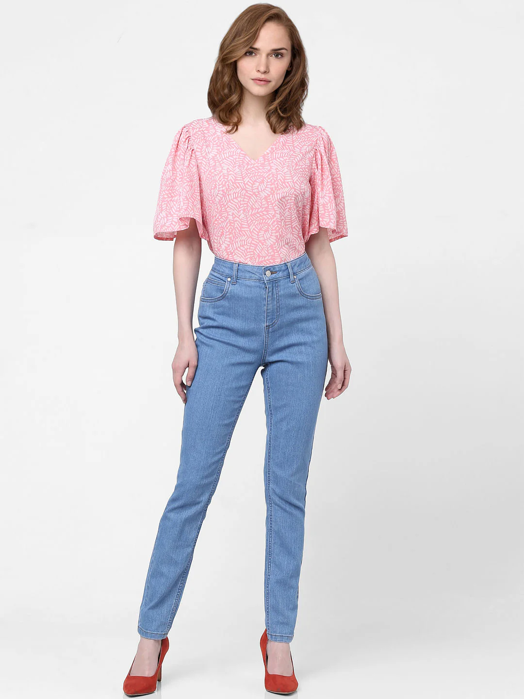 Light Blue Mid Rise Wendy Skinny Jeans - Image 4