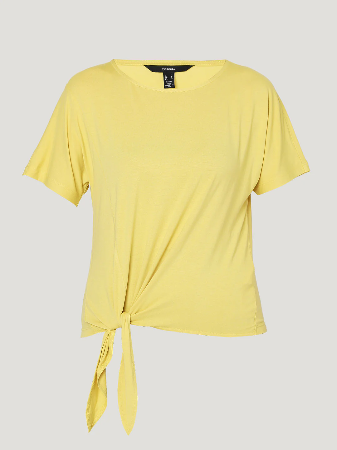 Yellow Tie-Up Detail T-Shirt - Image 6