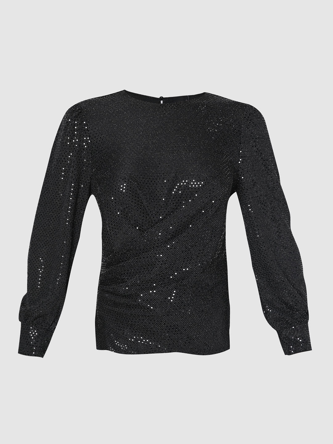 Black Lurex Knit Top - Image 7