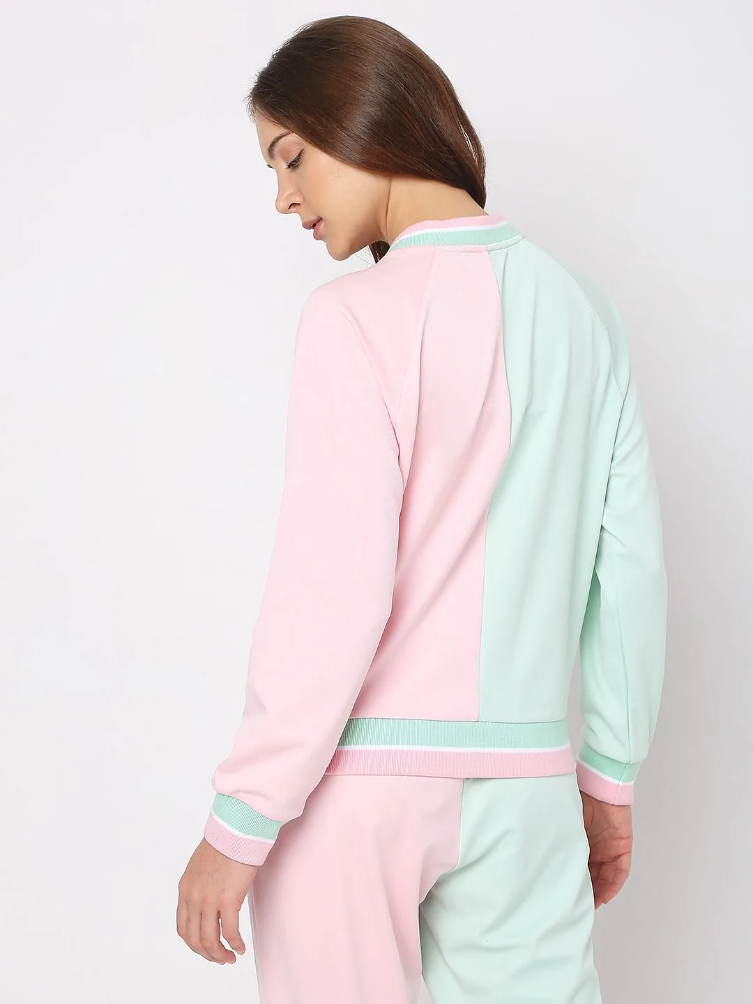Pink Colourblocked Co-Ord Sweatshirt - Image 4