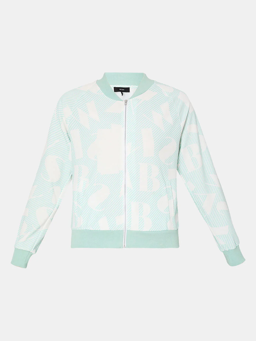 Green Printed Zip-Up Co-Ord Sweatshirt - Image 7