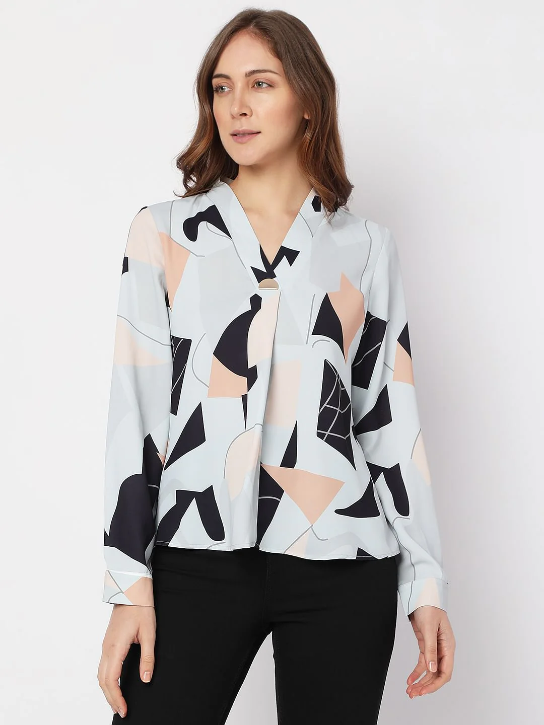 Blue Printed Top - Image 2