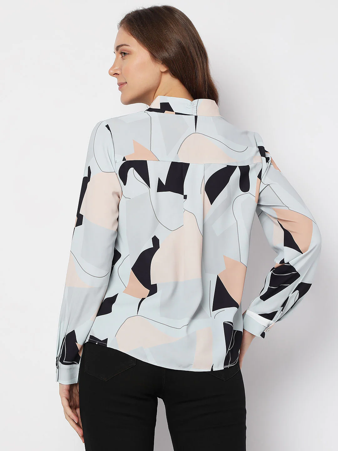 Blue Printed Top - Image 4