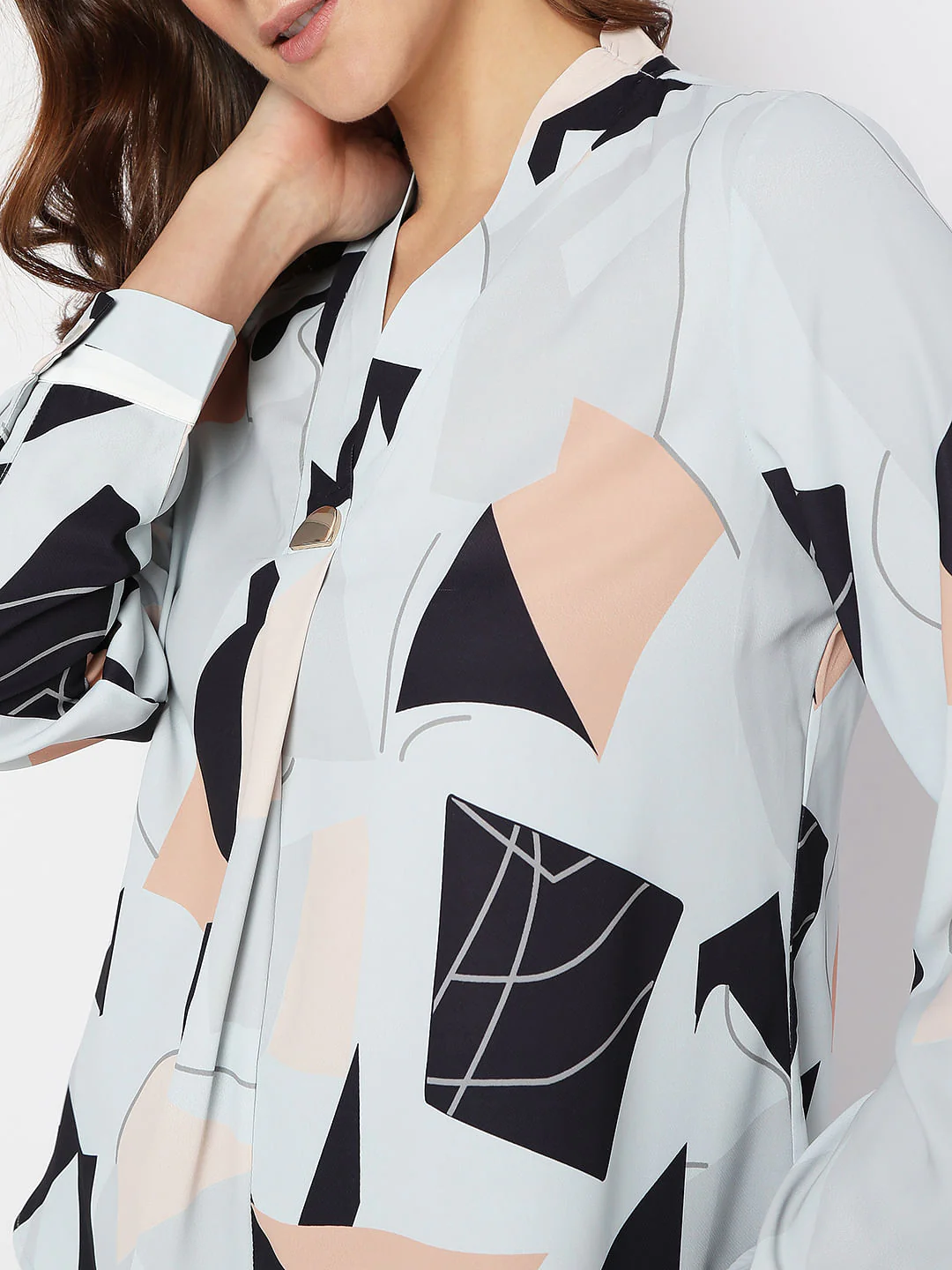 Blue Printed Top - Image 6