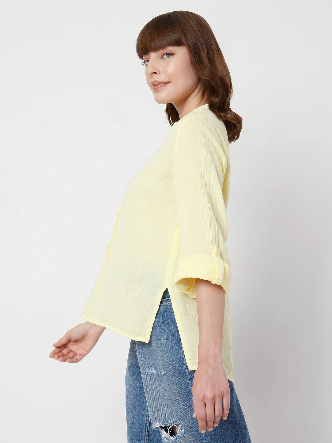 Yellow Organic Cotton Shirt - Image 3