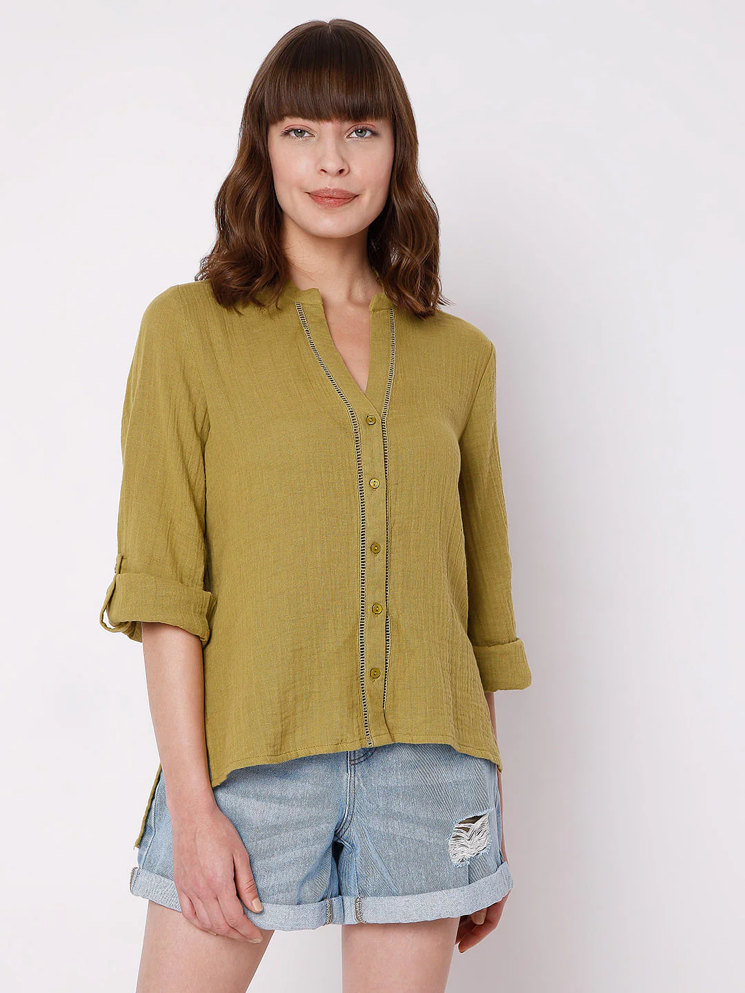 Yellow Organic Cotton Shirt - Image 2