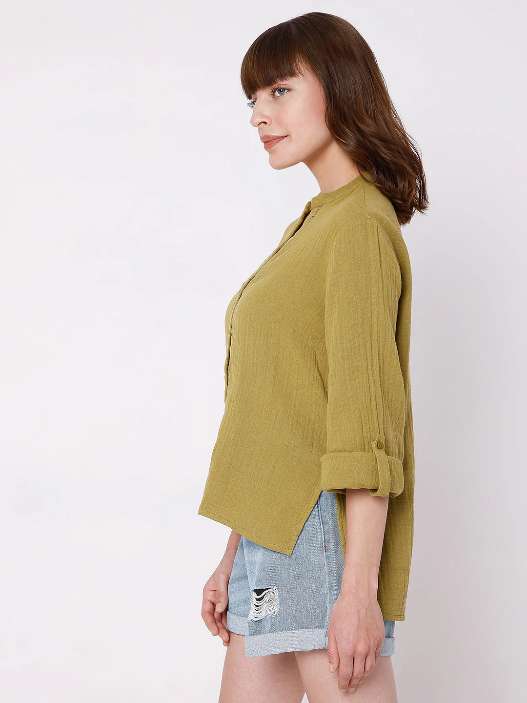 Yellow Organic Cotton Shirt - Image 3