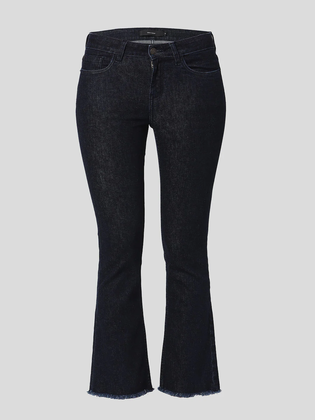 Dark Blue Mid Rise Boot Cut Jeans - Image 7
