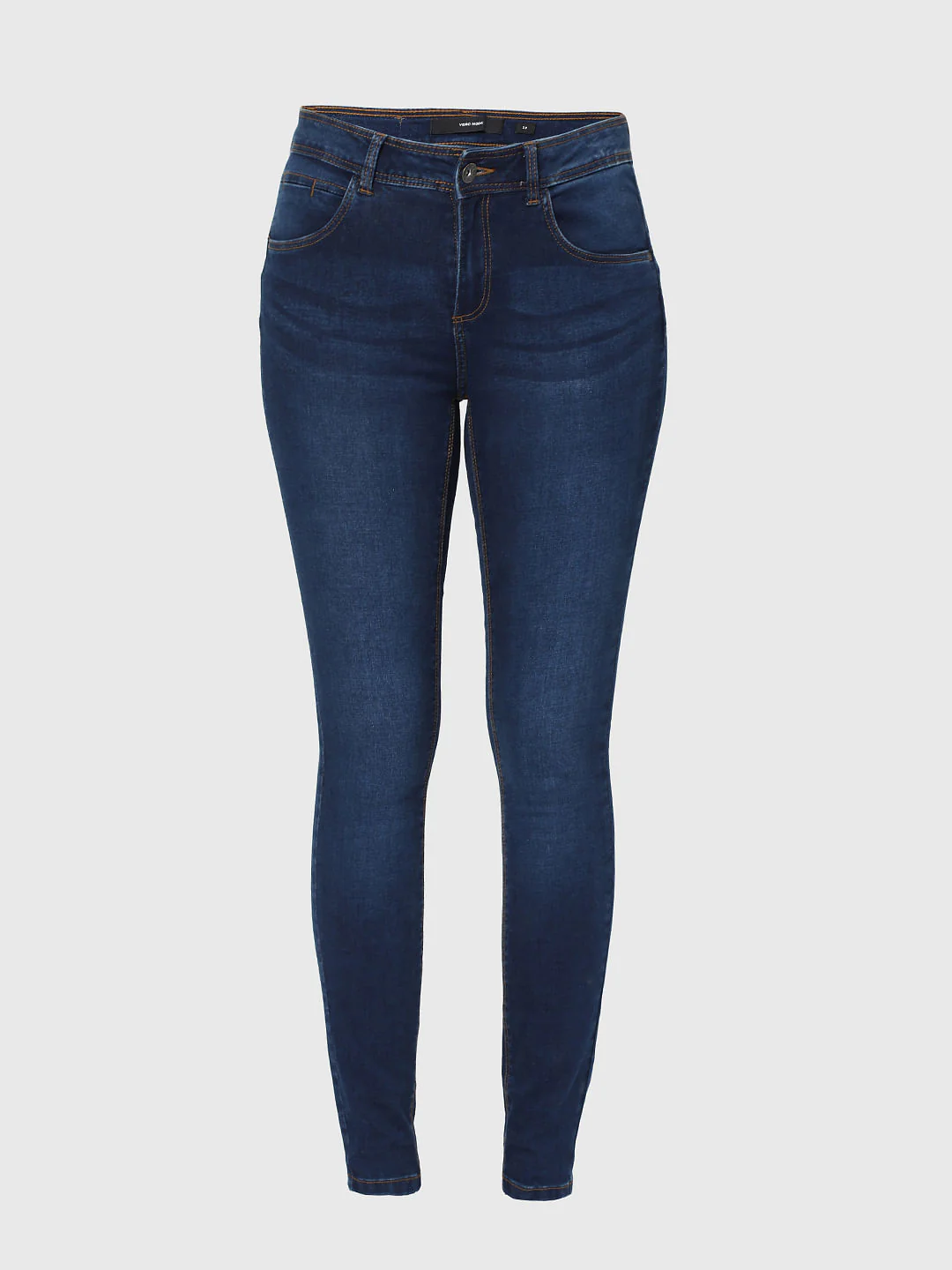 Blue Mid Rise Super Skinny Jeans - Image 7