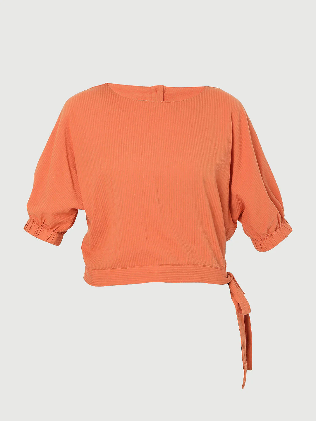 Orange Puff Sleeves Top - Image 7