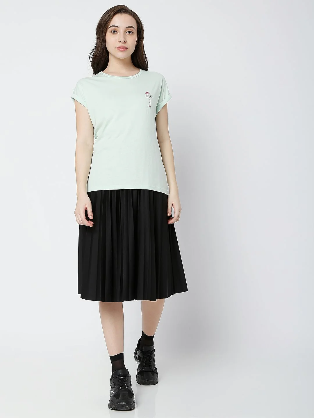 Green Floral Print T-Shirt - Image 4