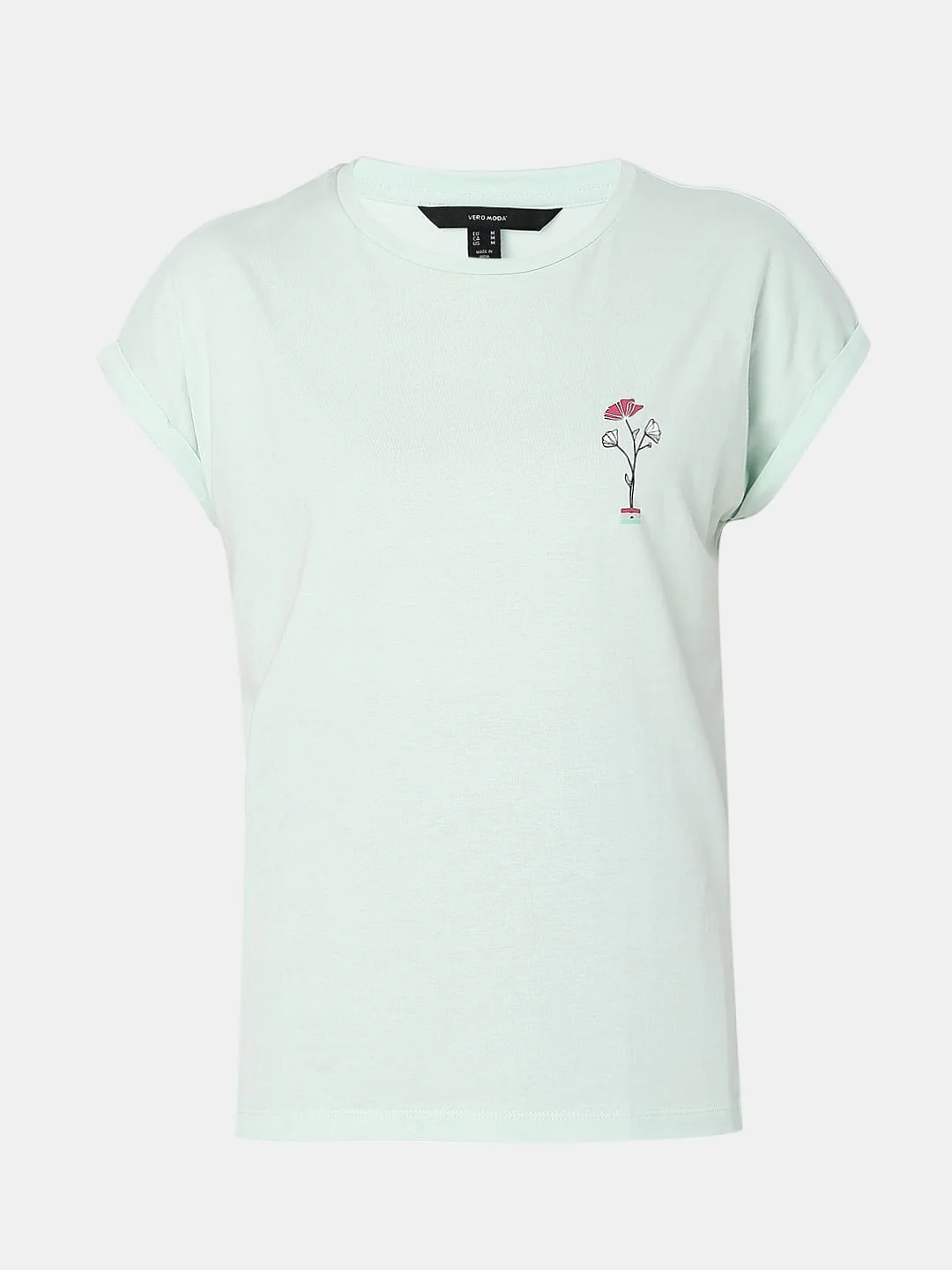 Green Floral Print T-Shirt - Image 6