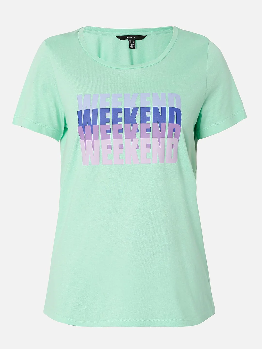 Green Text Print T-Shirt - Image 7