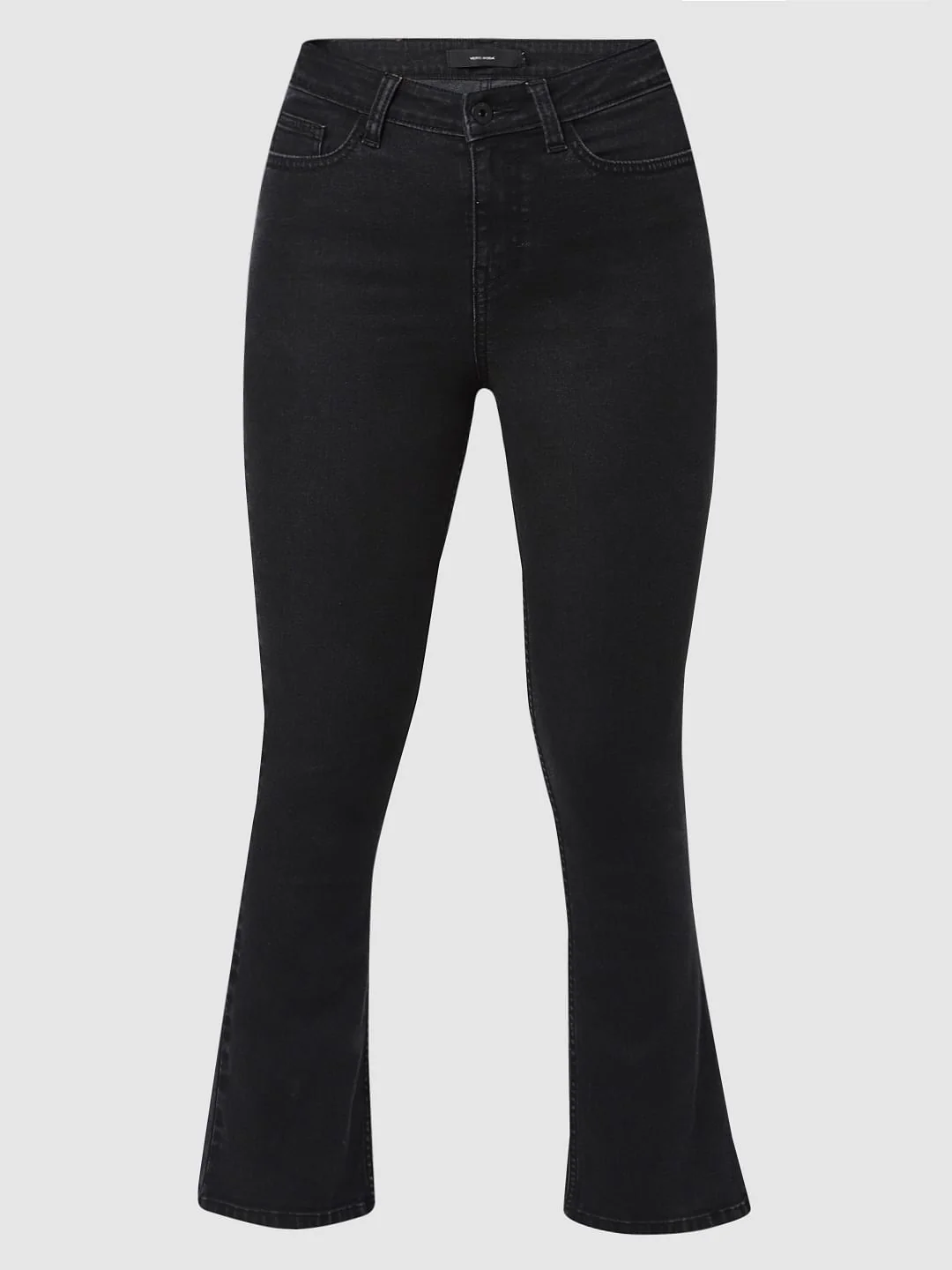 Dark Grey High Rise Flared Jeans - Image 6