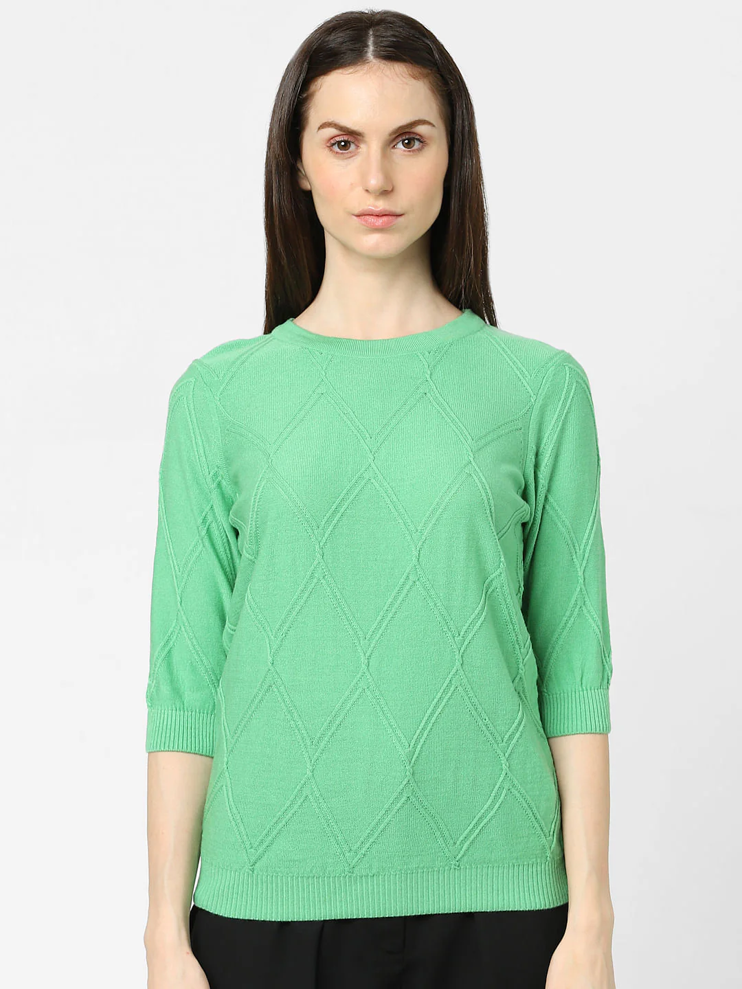 Green Textured Pullover
