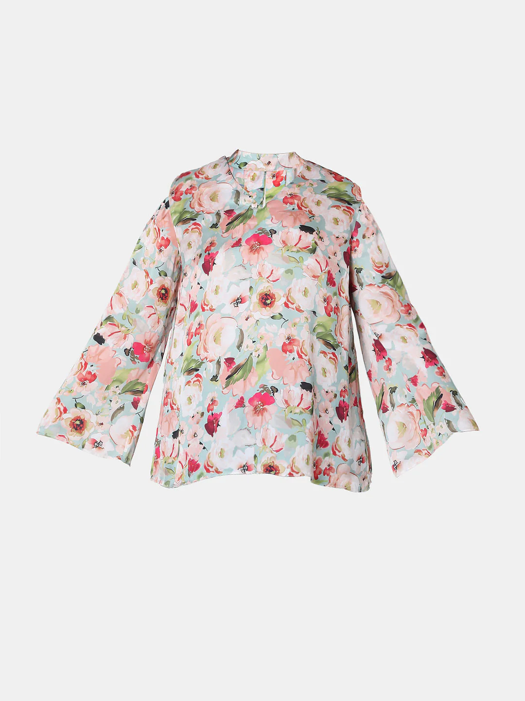 Curve Green Floral Top - Image 7