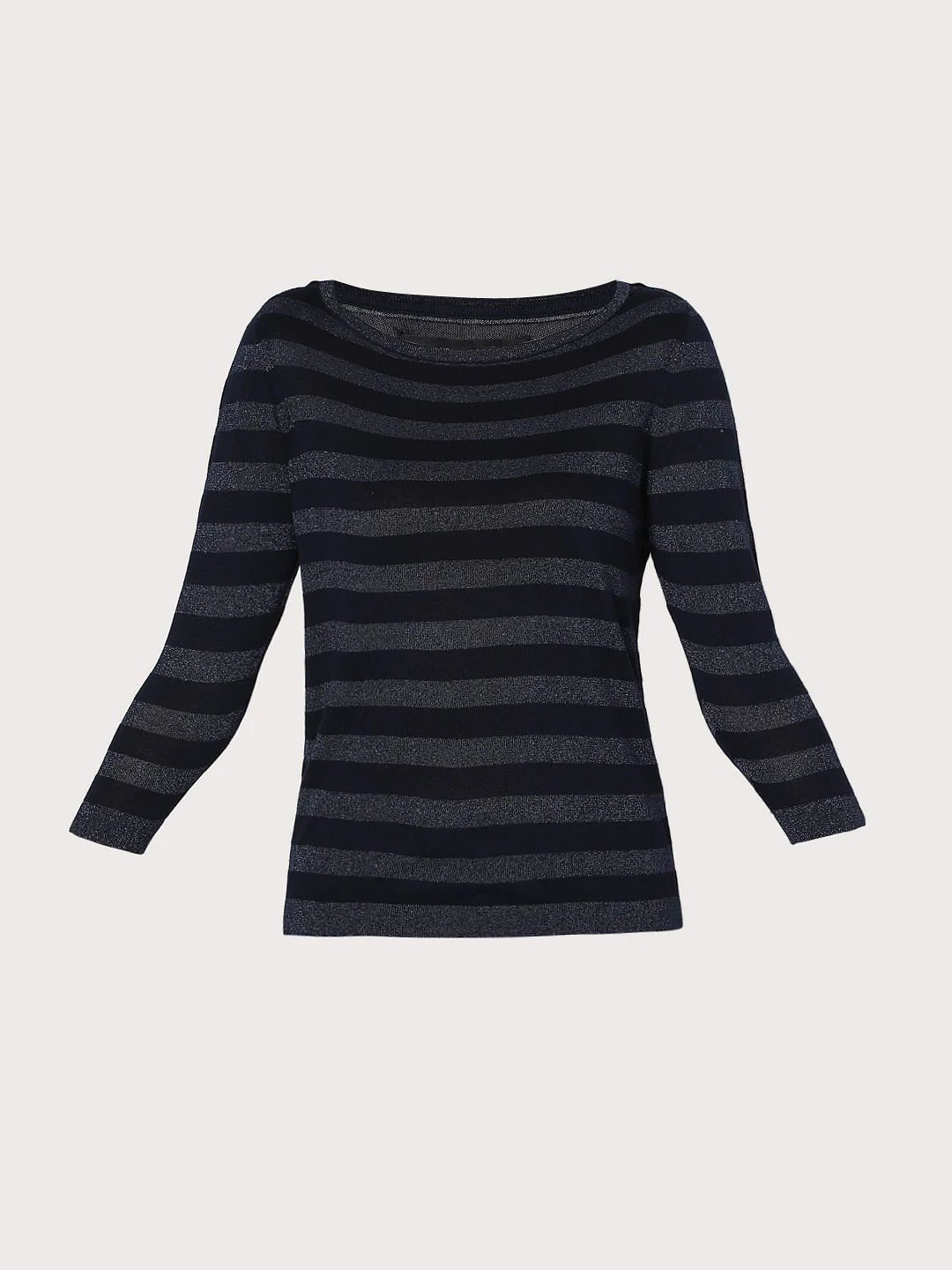 Blue Striped Knit Top - Image 7