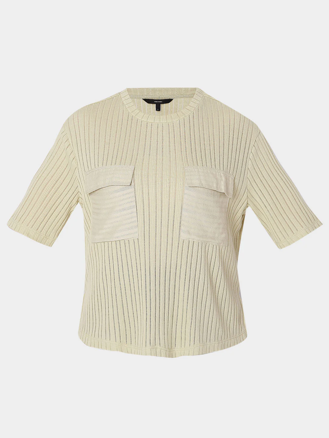 Green Ribbed T-Shirt - Image 7